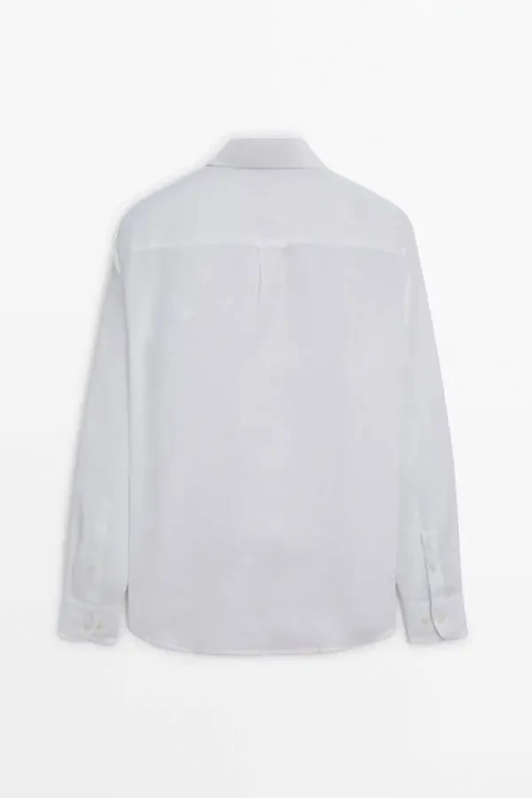 Regular Fit 100% Linen Shirt - 14