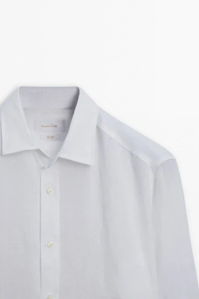 Regular Fit 100% Linen Shirt - 15