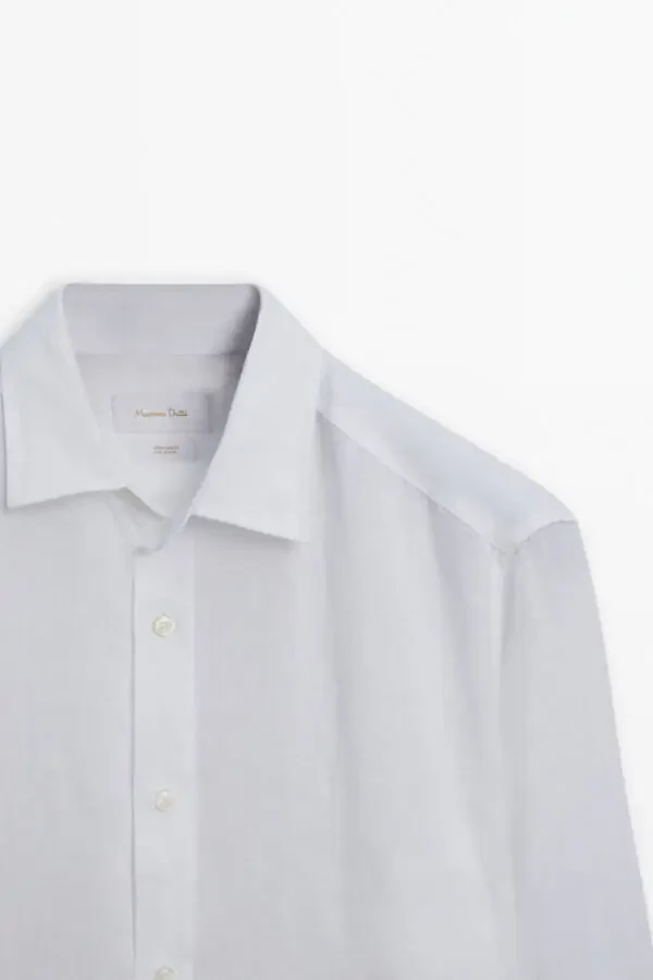 Regular Fit 100% Linen Shirt - 15