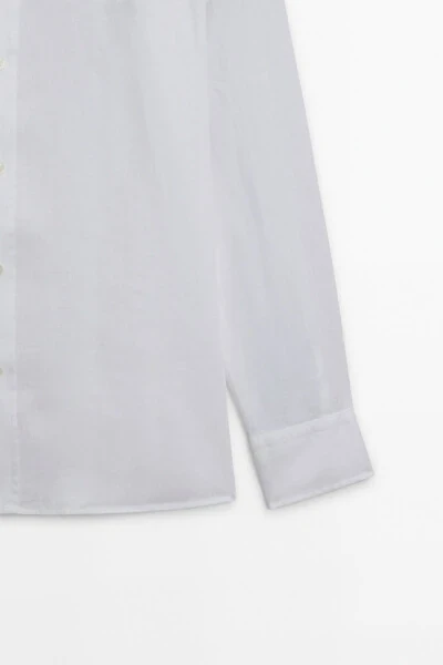 Regular Fit 100% Linen Shirt - 16