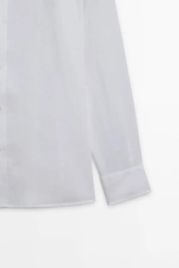 Regular Fit 100% Linen Shirt - 16