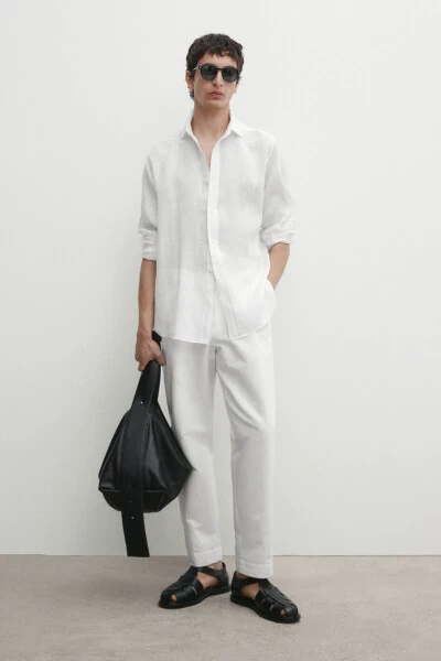 Regular Fit 100% Linen Shirt - 1