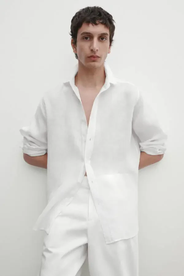 Regular Fit 100% Linen Shirt - 2