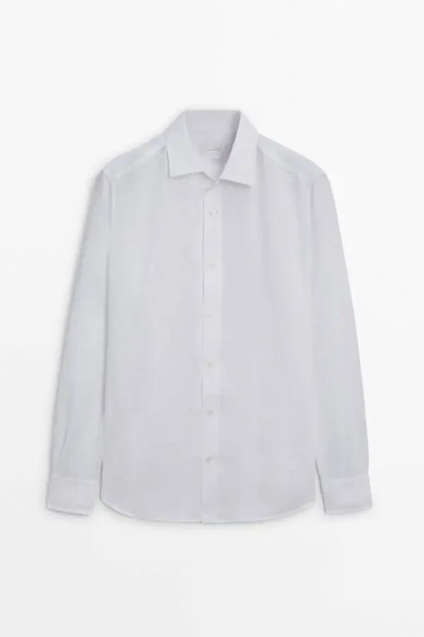 Regular Fit 100% Linen Shirt - 5