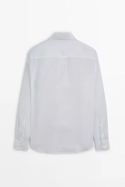 Regular Fit 100% Linen Shirt - 6