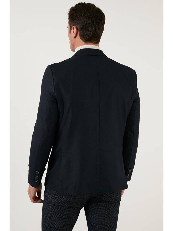 Lacivert 6 Drop Çift Yırtmaçlı Blazer Ceket 216SERARDO-Lacivert - 5