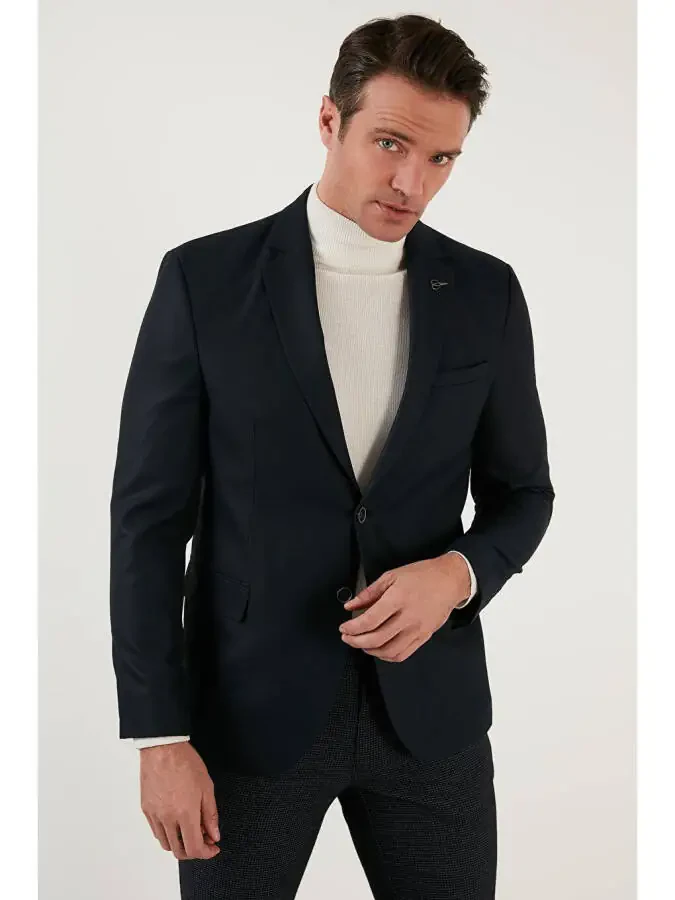 Regular Fit 6 Drop Double Breasted Blazer Jacket 216SERARDO - 1