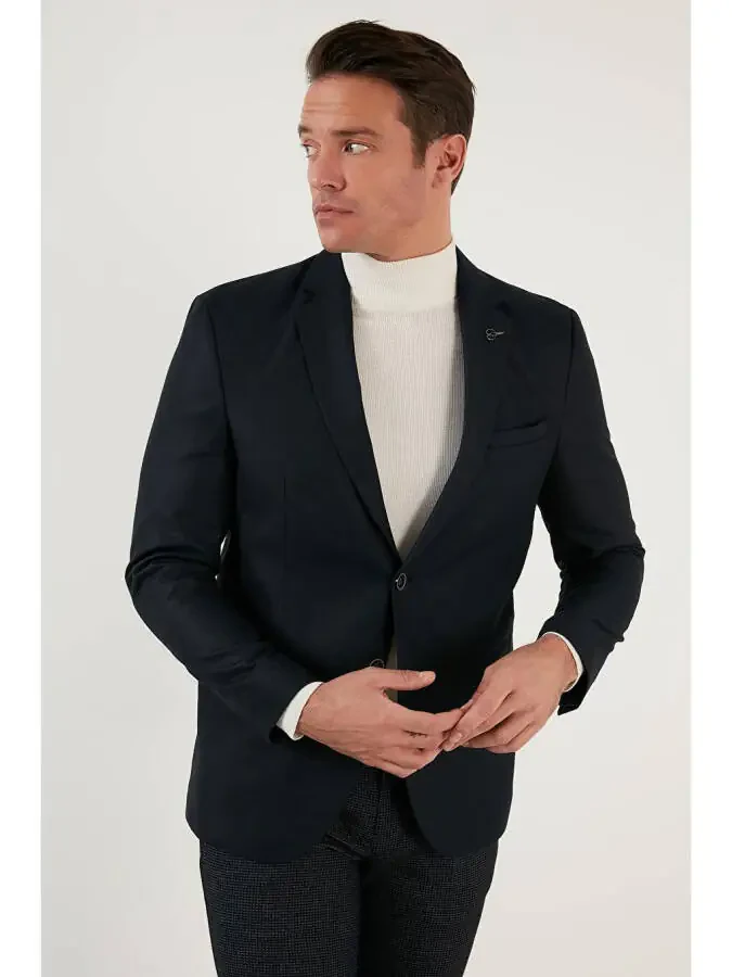 Regular Fit 6 Drop Double Breasted Blazer Jacket 216SERARDO - 2