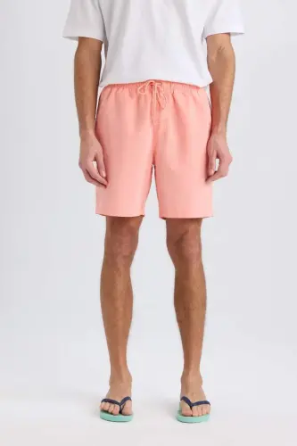 Regular Fit Above-the-Knee Swim Shorts Salmon - 5