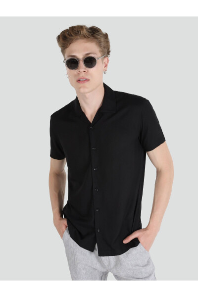 Regular Fit Black Men's Shirt - 1