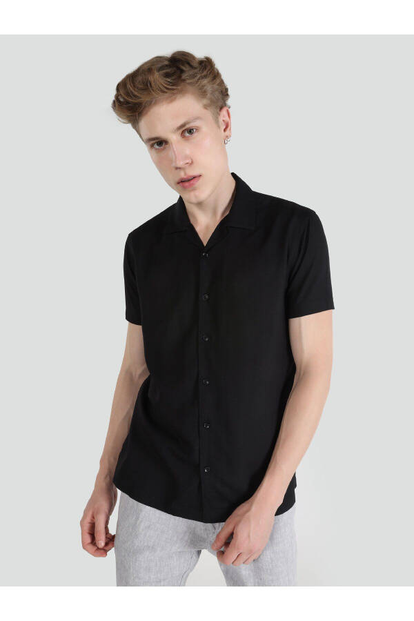 Regular Fit Black Men's Shirt - 4