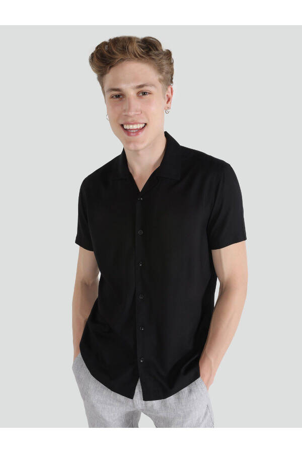 Regular Fit Black Men's Shirt - 5