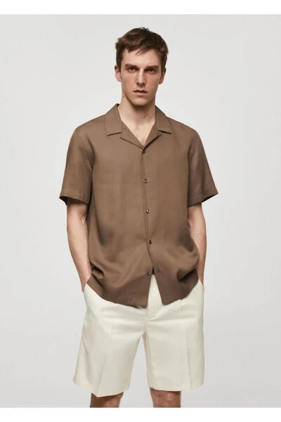 Regular fit bowling collar shirt - 1