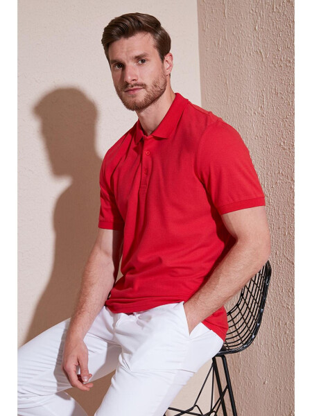 Regular Fit Buttoned Polo Collar Polo Men's T-Shirt 5902127 - 7