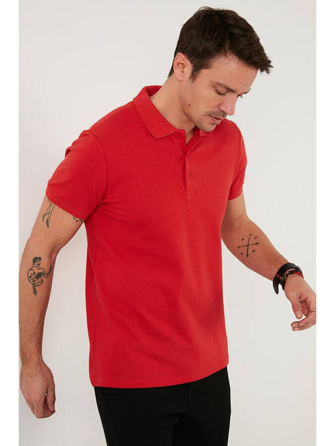 Regular Fit Buttoned Polo Collar Polo Men's T-Shirt 5902127 - 9