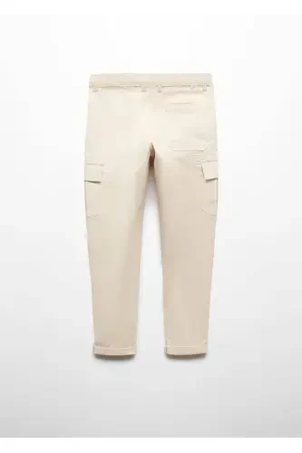 Regular Fit Cargo Pants-Ice Gray - MANGO KIDS (1)