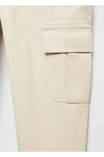 Regular Fit Cargo Pants-Ice Gray - 3