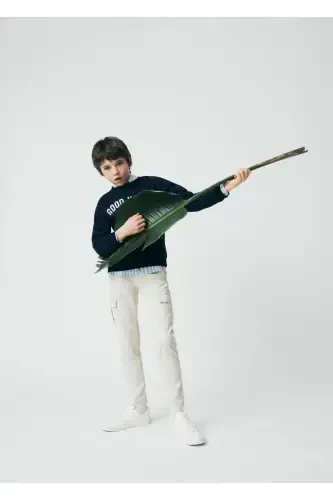 Regular Fit Cargo Pants-Ice Gray - 4