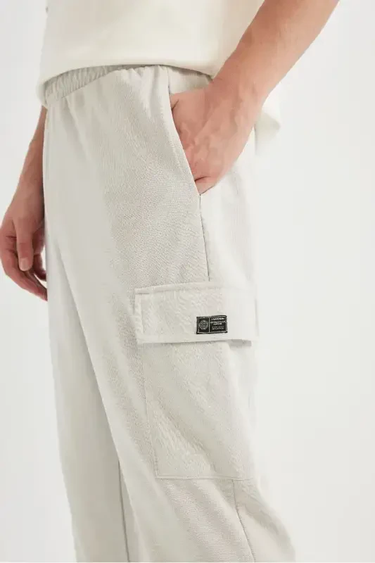 Regular Fit Cargo Pocket Sweatpants - DEFACTO