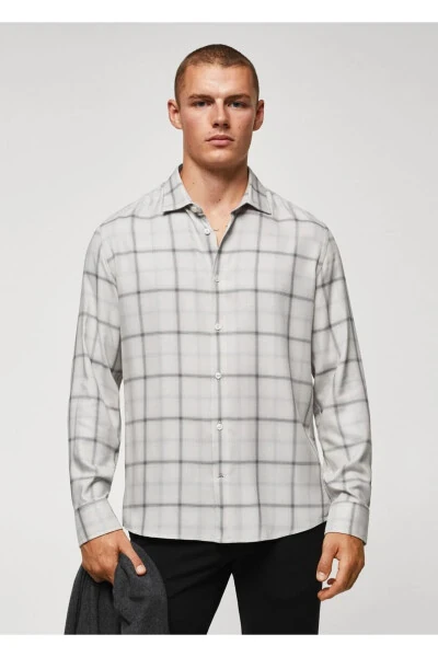 Regular fit checked shirt - 1