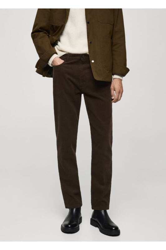 Regular fit corduroy pants - 1