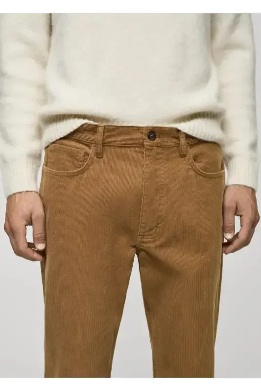 Regular fit corduroy pants - 7