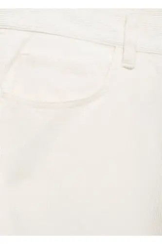 Regular fit corduroy trousers - Off White 