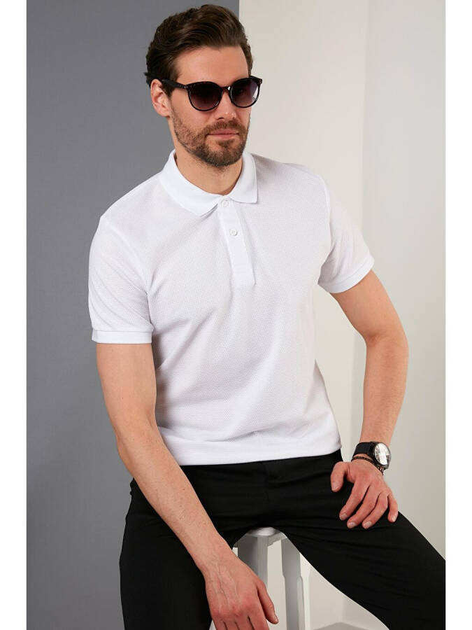 Regular Fit Cotton Button-Down Polo T-Shirt 5902326 - 1