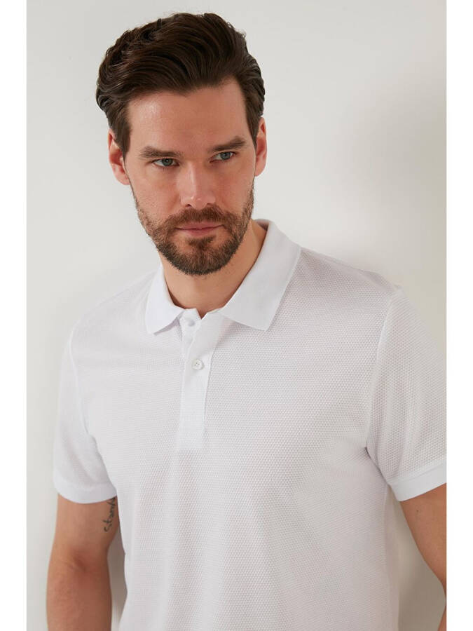 Regular Fit Cotton Button-Down Polo T-Shirt 5902326 - 4