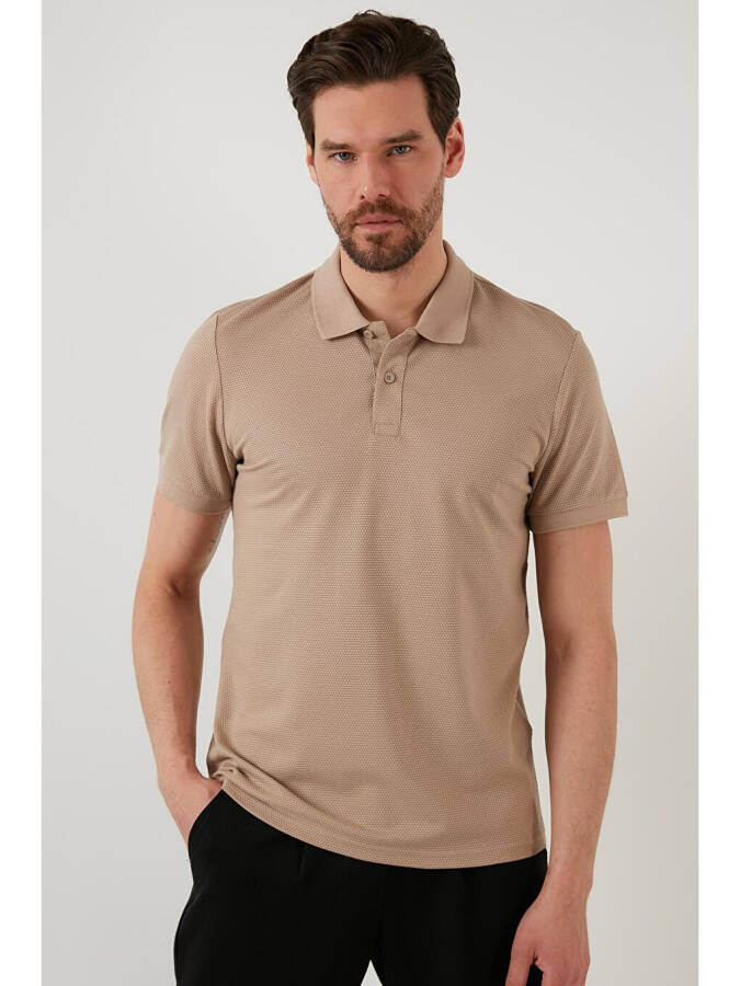 Regular Fit Cotton Button Down Polo T Shirt 5902326 - 7