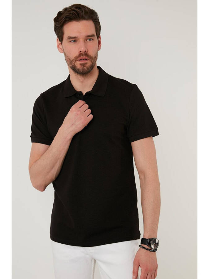 Regular Fit Cotton Buttoned Polo T Shirt 5902326 - 7