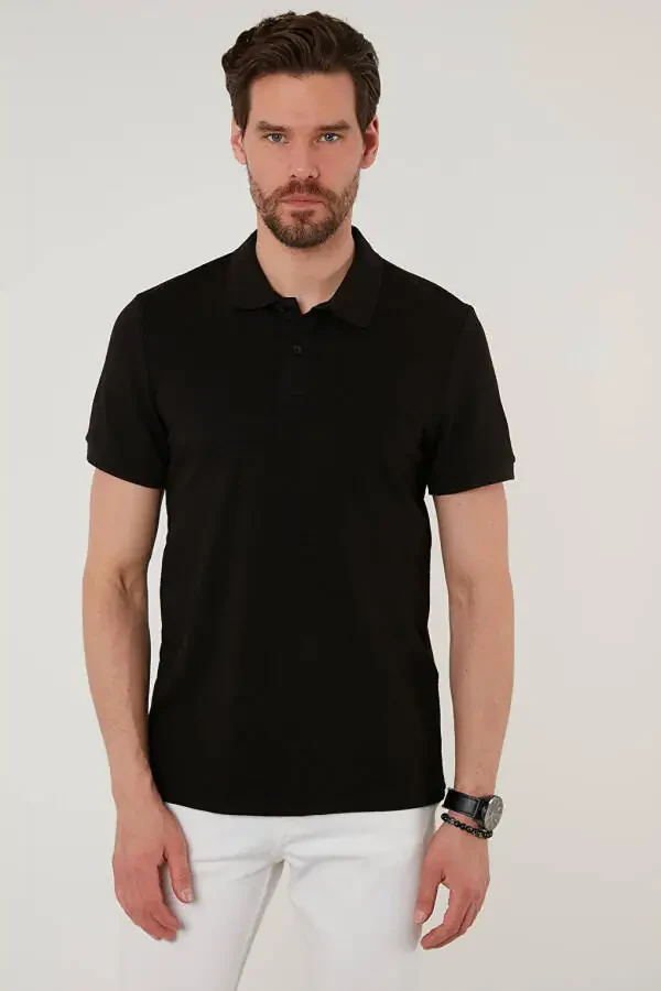 Regular Fit Cotton Buttoned Polo T Shirt 5902326 - 13