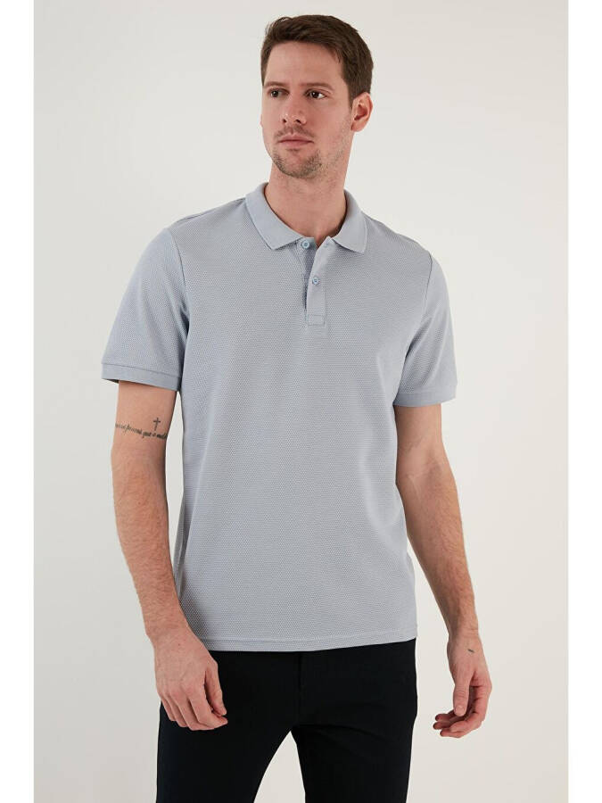 Regular Fit Cotton Buttoned Polo T Shirt 5902326 - 3