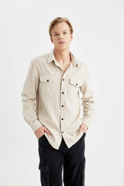 Regular Fit Cotton Long Sleeve Shirt - 1