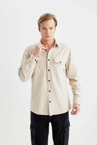 Regular Fit Cotton Long Sleeve Shirt - 3