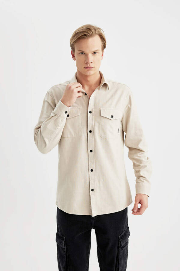 Regular Fit Cotton Long Sleeve Shirt - 3