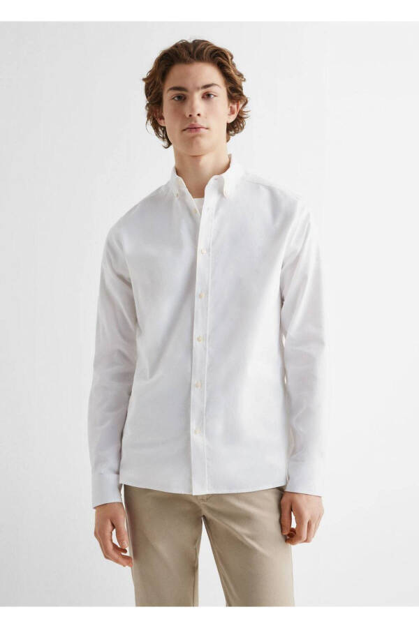 Regular Fit Cotton Oxford Shirt - 1