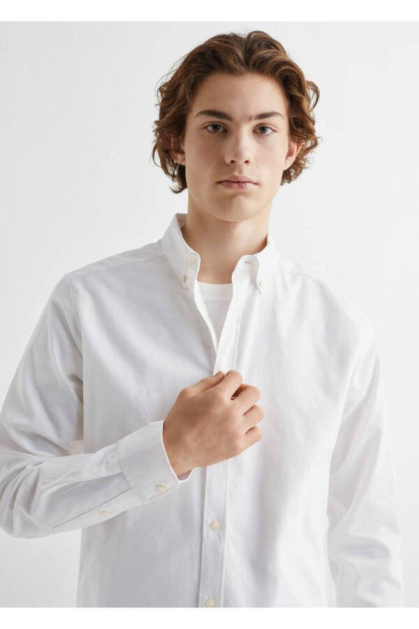 Regular Fit Cotton Oxford Shirt - 6