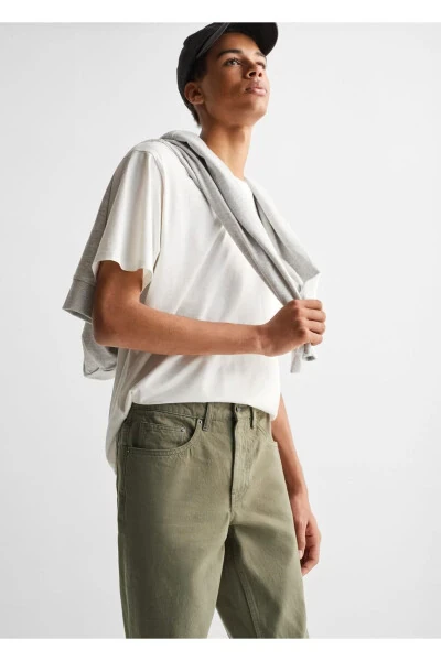 Regular Fit Cotton Pants - 1