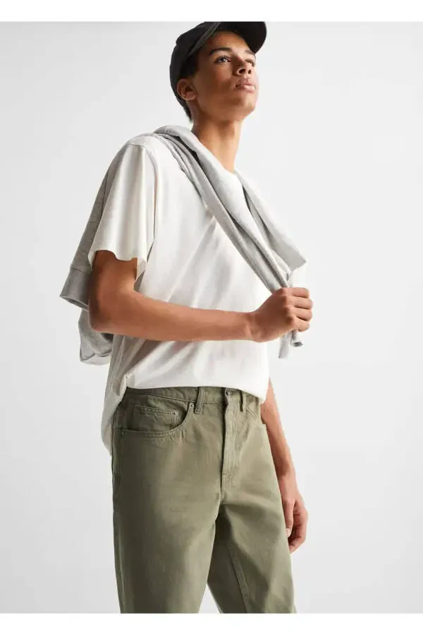 Regular Fit Cotton Pants - 1