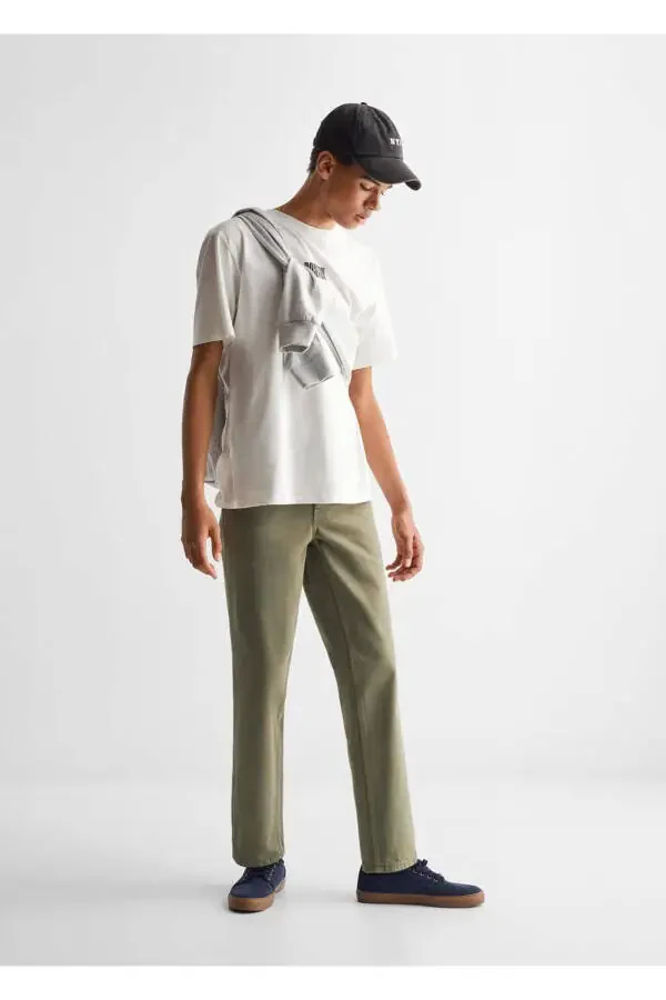 Regular Fit Cotton Pants - 2