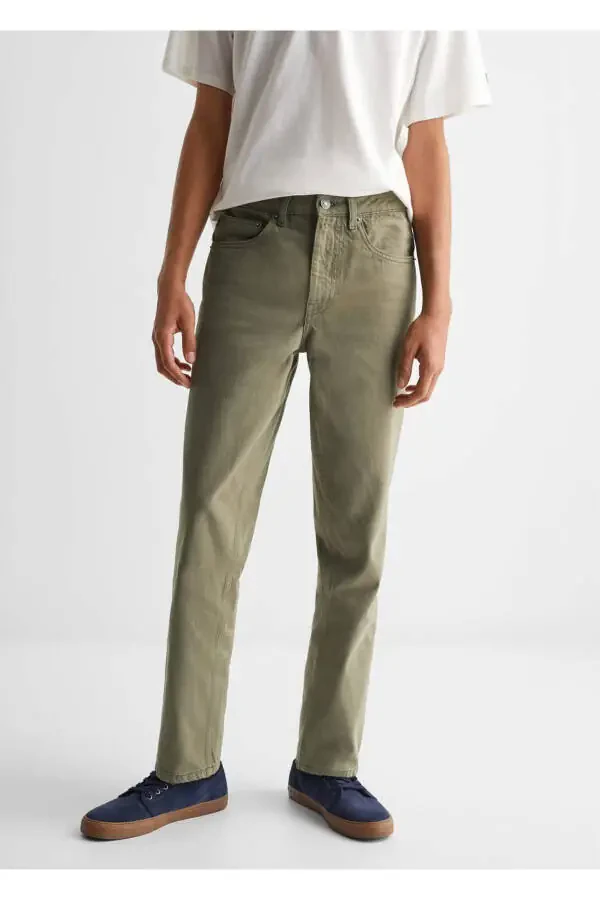 Regular Fit Cotton Pants - 7