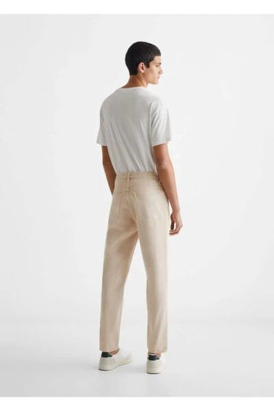 Regular fit cotton pants - 4