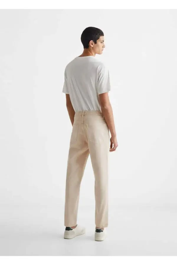 Regular fit cotton pants - 4