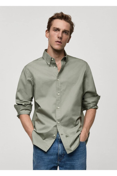 Regular fit cotton shirt - MANGO MAN