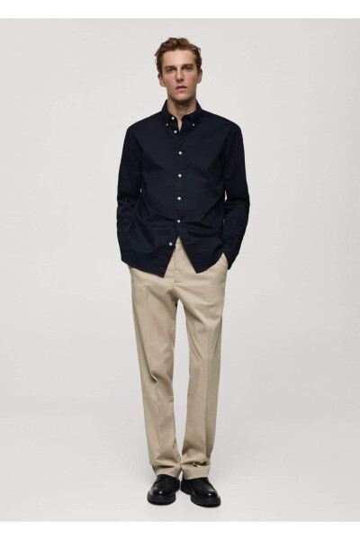 Regular fit cotton shirt - MANGO MAN (1)