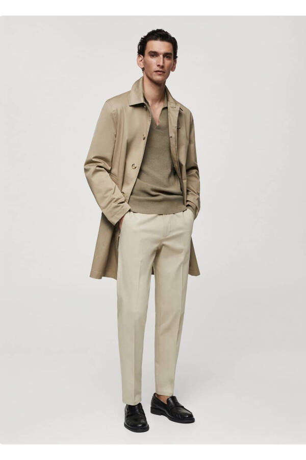Regular fit cotton trousers - 2