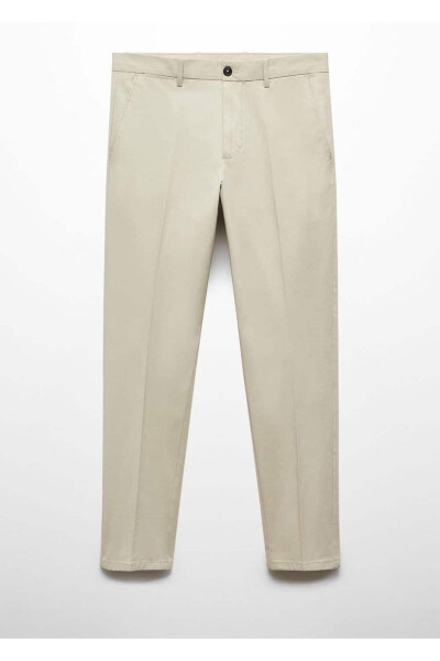 Regular fit cotton trousers - 3