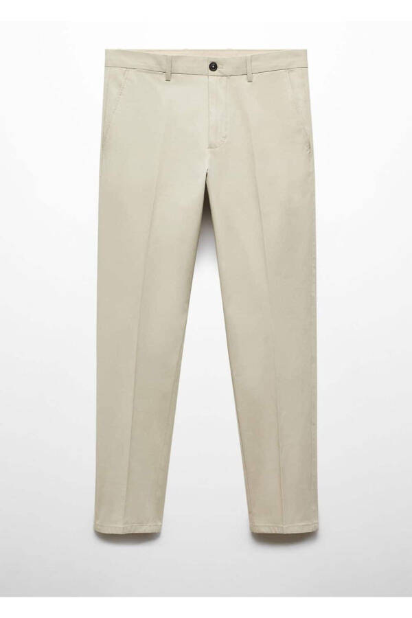 Regular fit cotton trousers - 3