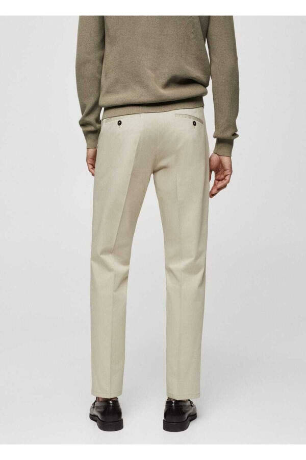 Regular fit cotton trousers - 4
